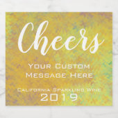 Personalisierte Veranstaltung Golden Marbella Kuns Schaumweinetikett (Einzelnes Label)