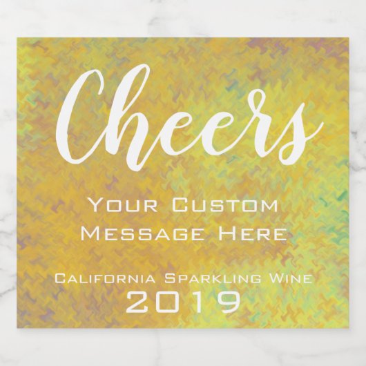 Personalisierte Veranstaltung Golden Marbella Kuns Schaumweinetikett (Einzelnes Label)