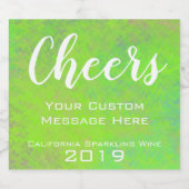 Personalisierte Veranstaltung Grüne Marmorkunst Schaumweinetikett (Einzelnes Label)