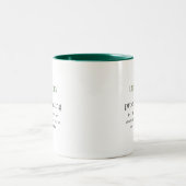 Personalisierte Verarbeitung grün Zweifarbige Tasse (Mittel)