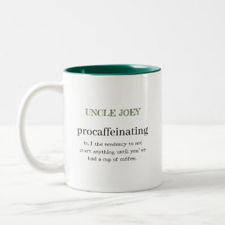 Personalisierte Verarbeitung grün Zweifarbige Tasse