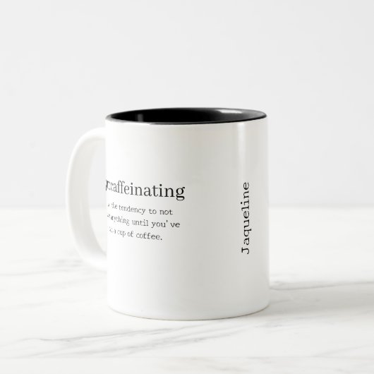 Personalisierte Verarbeitung Zweifarbige Tasse (Vorderseite Links)