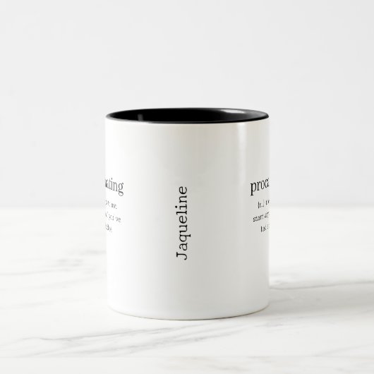 Personalisierte Verarbeitung Zweifarbige Tasse (Mittel)