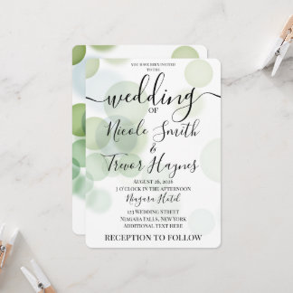 Personalisierte verblasste Bokeh-Blasen Hochzeit Einladung