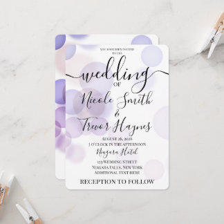Personalisierte verblasste Bokeh-Blasen Hochzeit Einladung
