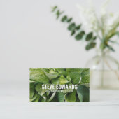 Personalisierte "Verdant-Blätter" (amerikanisch) Visitenkarte (Stehend Vorderseite)