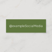 Personalisierte "Verdant Blätter" Social Media Mini Visitenkarte (Rückseite)