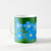 Personalisierte Vergessen-Me-Nicht-Blume Kaffeetasse (Vorderseite Links)