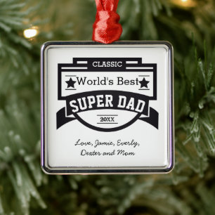 Personalisierte Verleihung des Best Vaterpreises Ornament Aus Metall