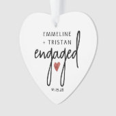 Personalisierte Verlobung Acrylschmuck Ornament (Vorderseite)
