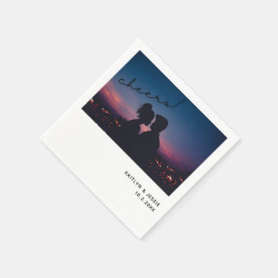 Personalisierte Verlobung Foto Custom Wedding Serviette