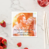 Personalisierte Verlobung Foto Paper Napkins Serviette (Beispiel)