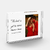 Personalisierte Verlobung Geschenke für Einzelrahm Fotoblock (Links)