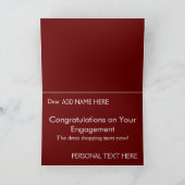Personalisierte Verlobung Karte (Innenseite)