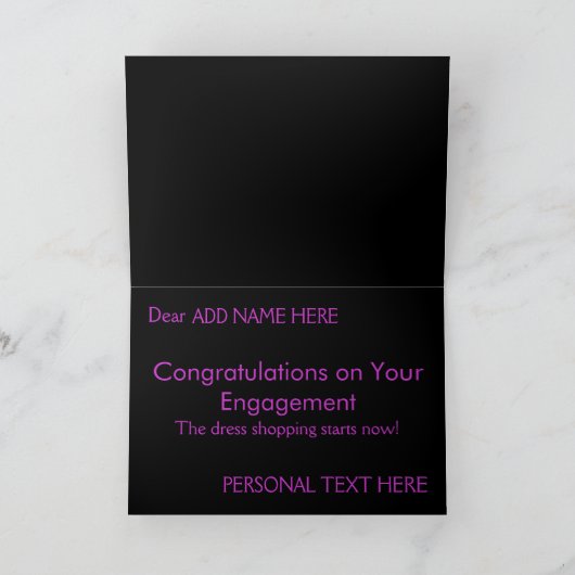 Personalisierte Verlobung Karte (Innenseite)
