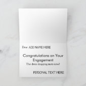 Personalisierte Verlobung Karte (Innenseite)