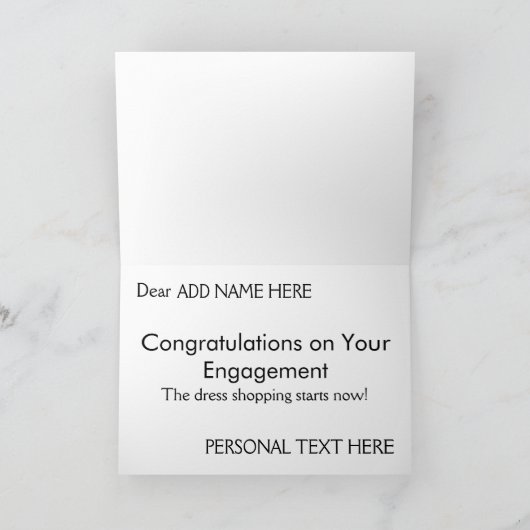 Personalisierte Verlobung Karte (Innenseite)