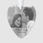 Personalisierte Verlobung oder Hochzeitsverzierung Ornament (Vorderseite)