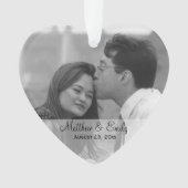 Personalisierte Verlobung oder Hochzeitsverzierung Ornament (Vorderseite)