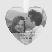 Personalisierte Verlobung oder Hochzeitsverzierung Ornament (Rückseite)