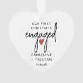 Personalisierte Verlobung Weihnachten Akrylorische Ornament (Vorderseite)