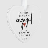 Personalisierte Verlobung Weihnachten Akrylorische Ornament (Vorderseite)