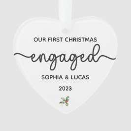 Personalisierte Verlobung Weihnachten Keepake Ornament