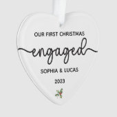 Personalisierte Verlobung Weihnachten Keepake Ornament (Vorderseite)