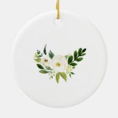 Personalisierte Verlobungs-Weihnachtsverzierung Keramik Ornament (Hinten)
