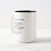 Personalisierte Veröffentlichung Zwei-Tone-Tasse 1 Zweifarbige Tasse (Vorderseite Links)