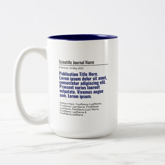 Personalisierte Veröffentlichung Zwei-Tone-Tasse 1 Zweifarbige Tasse (Links)