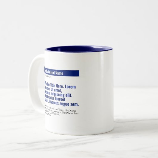 Personalisierte Veröffentlichung Zwei-Tone-Tasse - Zweifarbige Tasse (Vorderseite Links)