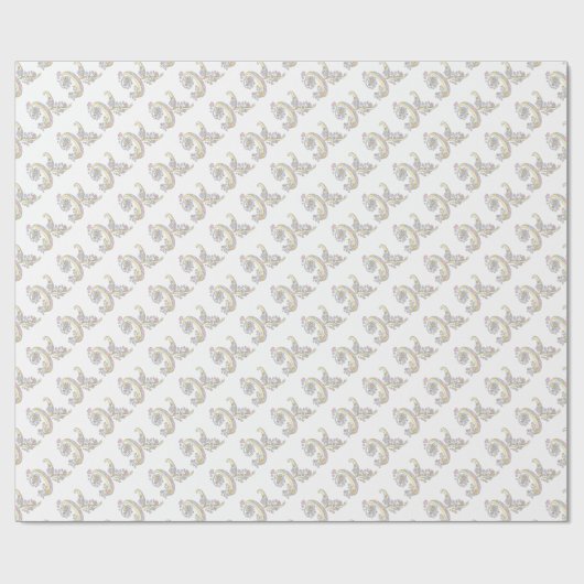 Personalisierte Verpackung des Monogramms des Geschenkpapier (Flach)