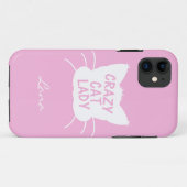Personalisierte verrückte Katzen-Dame im Case-Mate iPhone Hülle (Rückseite (Horizontal))