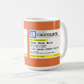 Personalisierte Verschreibung Hot Chocole oder Kaffeetasse (VorderseiteRechts)