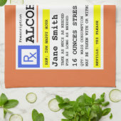 Personalisierte Verschreibung Humorer Alkohol     Geschirrtuch (Gefaltet)