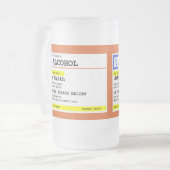 Personalisierte Verschreibung Humorer Alkohol Mattglas Bierglas (Vorderseite Links)