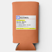 Personalisierte Verschreibung Humorer Alkohol Selters Dosenkühler (Vorderseite)