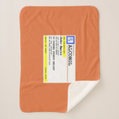 Personalisierte Verschreibung Humorer Alkohol Sherpadecke (Vorderseite)