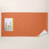 Personalisierte Verschreibung Humorer Alkohol Strandtuch (Vorderseite)