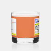 Personalisierte Verschreibung Humorer Alkohol Whiskyglas (Links)