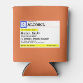 Personalisierte Verschreibung Humorer RX Alkohol Dosenkühler (Vorderseite)