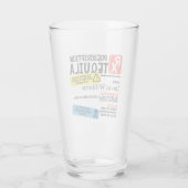 Personalisierte Verschreibung Tequila Glass Glas (Rückseite)