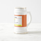 Personalisierte Verschreibungspflicht Alkohol Humo Bierglas (VorderseiteRechts)