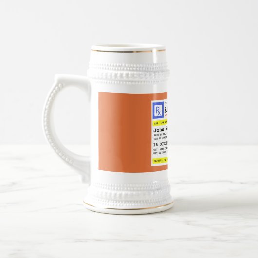 Personalisierte Verschreibungspflicht Alkohol Humo Bierglas (Links)