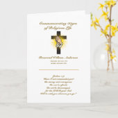 Personalisierte Verse der Priesterruhekarte Karte (Gelbe Blume)