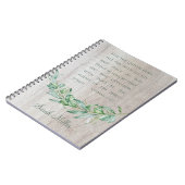 Personalisierte Verse-Studie mit dem Heiligen Geis Notizblock (Linke Seite)