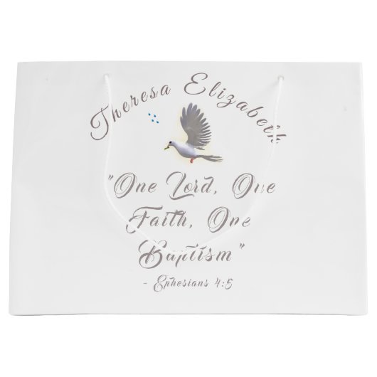 Personalisierte Verse Taufe Große Geschenktüte (Vorderseite)