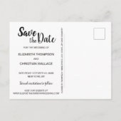 Personalisierte, vertikal Save the Date FotoCollag Ankündigungspostkarte (Rückseite)