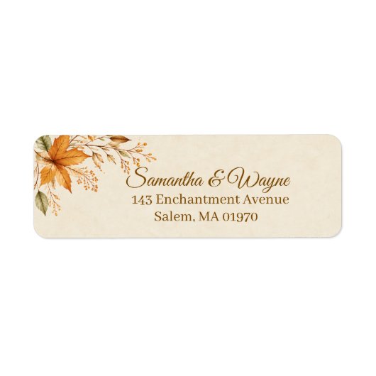 Personalisierte verzauberte Herbst-Hochzeit (Vorne)